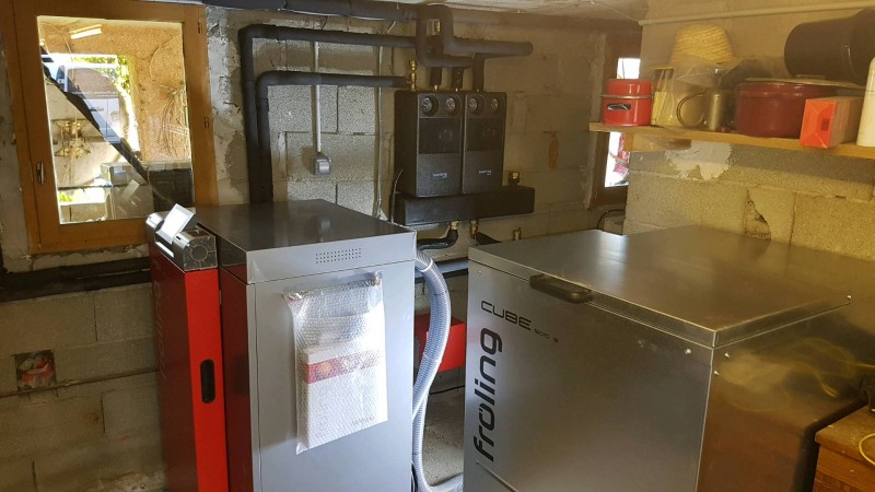 Remplacement d'une chaudière fioul par une chaudière à granulés avec chargement manuel à Lagnes dans le Vaucluse